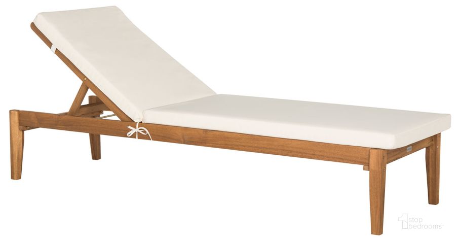 The appearance of Arcata Teak Brown and Beige Sunlounger designed by Safavieh in the modern / contemporary interior design. This beige piece of furniture  was selected by 1StopBedrooms from Arcata Collection to add a touch of cosiness and style into your home. Sku: PAT6730A. Material: Steel. Product Type: Lounger. Image1