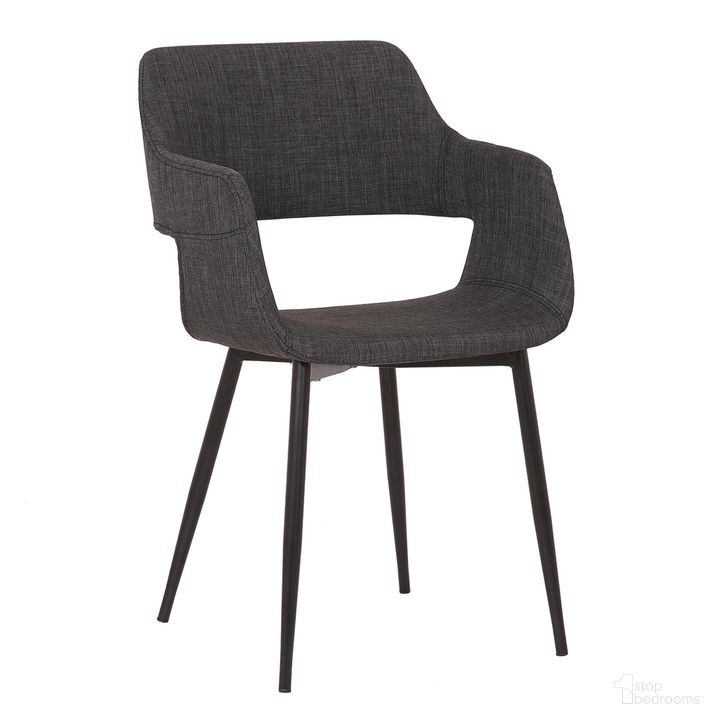 The appearance of Ariana Mid-Century Charcoal Open Back Dining Accent Chair designed by Armen Living in the transitional interior design. This gray piece of furniture  was selected by 1StopBedrooms from Ariana Collection to add a touch of cosiness and style into your home. Sku: LCARCHBLCH. Material: Steel. Product Type: Dining Chair. Image1