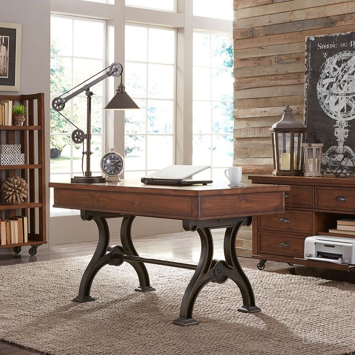 The appearance of Arlington House Cobblestone Brown Home Office Set designed by Liberty in the traditional interior design. This brown piece of furniture  was selected by 1StopBedrooms from Arlington House Collection to add a touch of cosiness and style into your home. Sku: 411-HO107;411-HO201. Material: Wood. Product Type: Home Office Set. Image1