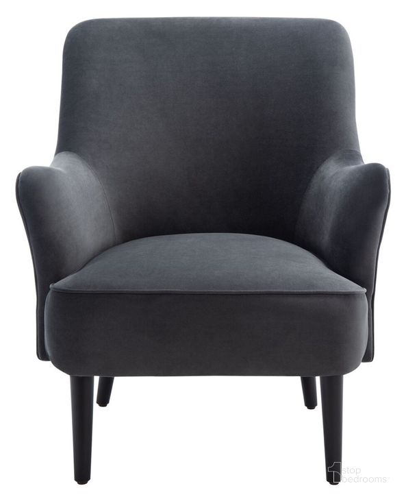 The appearance of Arlyss Accent Chair in Black designed by Safavieh in the transitional interior design. This black piece of furniture  was selected by 1StopBedrooms from Arlyss Collection to add a touch of cosiness and style into your home. Sku: ACH4010C. Material: Wood. Product Type: Accent Chair. Image1
