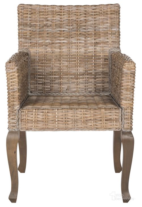 The appearance of Armando Natural Wicker Dining Chair Set of 2 designed by Safavieh in the traditional interior design. This natural piece of furniture  was selected by 1StopBedrooms from Armando Collection to add a touch of cosiness and style into your home. Sku: SEA8019A-SET2. Product Type: Dining Chair. Material: Rattan. Image1