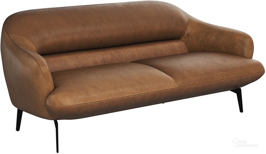 Armani Sofa In Cognac Leather - 1StopBedrooms
