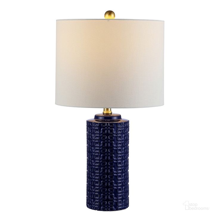 The appearance of Artef Ceramic Table Lamp Set of 2 in Navy Blue designed by Safavieh in the modern / contemporary interior design. This navy blue piece of furniture  was selected by 1StopBedrooms from Artef Collection to add a touch of cosiness and style into your home. Sku: TBL4338B-SET2. Material: Ceramic. Product Type: Table Lamp. Image1