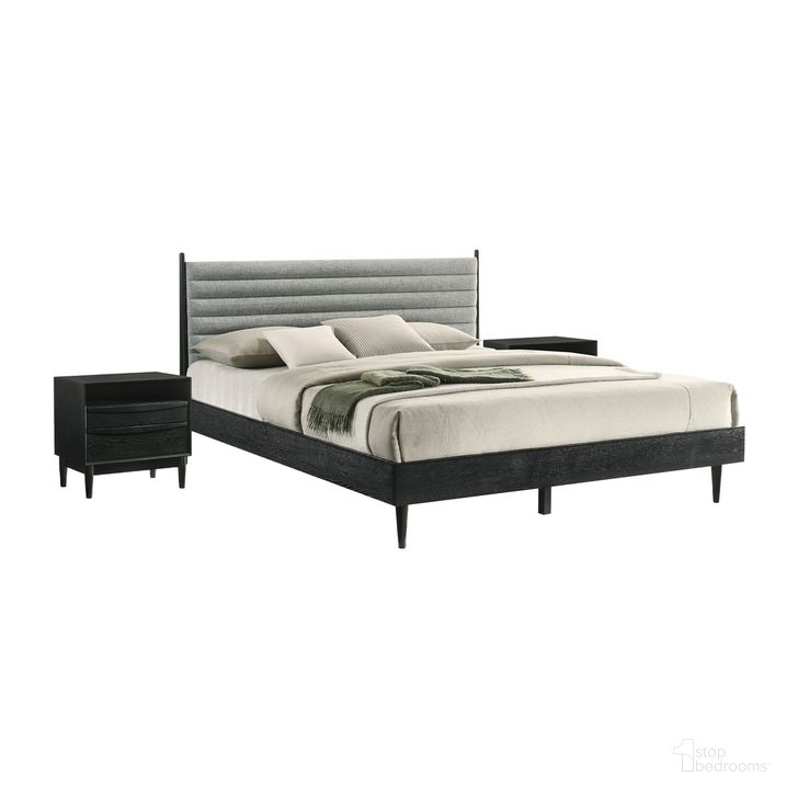 The appearance of Artemio 3 Piece Wood King Bedroom Set In Black designed by Armen Living in the transitional interior design. This black piece of furniture  was selected by 1StopBedrooms from Artemio Collection to add a touch of cosiness and style into your home. Sku: LCARBDKGBLKBX1;LCARBDKGBLKBX2;LCARBDKGBLKBX3;LCARLABLK;LCARLABLK. Material: Wood. Product Type: Bedroom Set. Bed Size: King. Image1