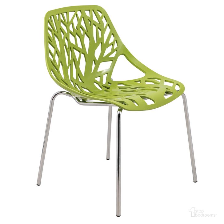 The appearance of Asbury Dining Chair In Green designed by LeisureMod in the modern / contemporary interior design. This green piece of furniture  was selected by 1StopBedrooms from Asbury Collection to add a touch of cosiness and style into your home. Sku: AC16G. Material: Polypropylene. Product Type: Dining Chair. Image1