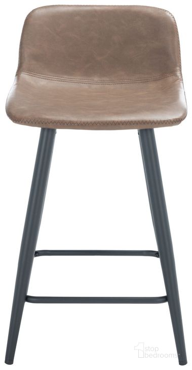 The appearance of Asena Counter Stool in Saddle designed by Safavieh in the transitional interior design. This saddle piece of furniture  was selected by 1StopBedrooms from Asena Collection to add a touch of cosiness and style into your home. Sku: BST7500B. Material: Steel. Product Type: Barstool. Image1