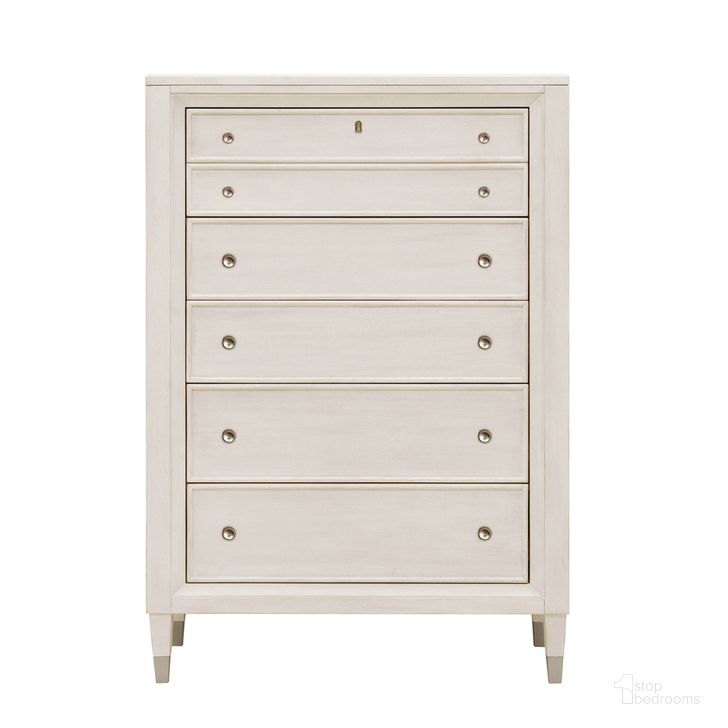 The appearance of Ashby Place 5-Drawer Chest In Natural designed by Pulaski in the transitional interior design. This natural piece of furniture  was selected by 1StopBedrooms from Ashby Place Collection to add a touch of cosiness and style into your home. Sku: P359124. Product Type: Chest. Material: Rubberwood. Image1