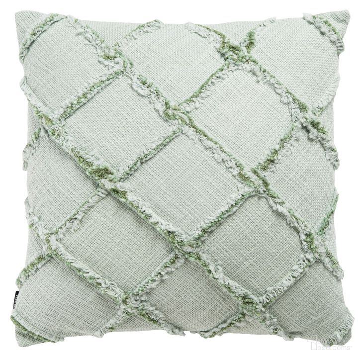 The appearance of Ashlin Pillow in Green designed by Safavieh in the modern / contemporary interior design. This green piece of furniture  was selected by 1StopBedrooms from Ashlin Collection to add a touch of cosiness and style into your home. Sku: PLS6526H-1818. Material: Cotton. Product Type: Pillow. Image1
