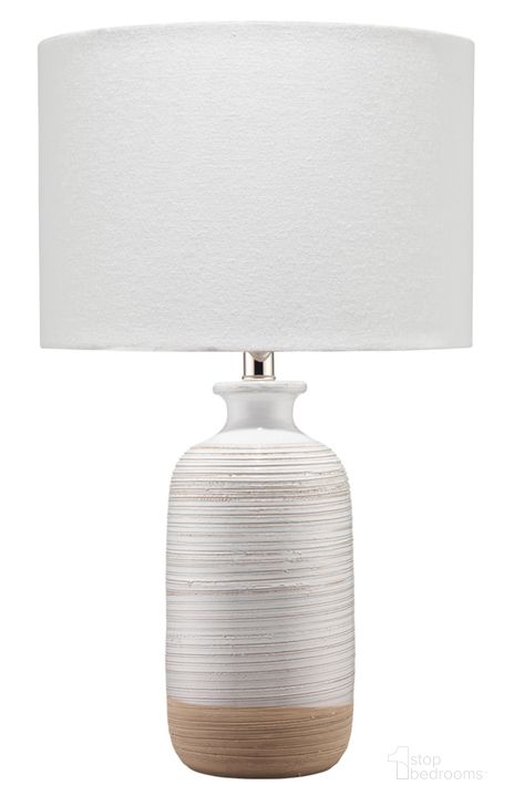 The appearance of Ashwell Table Lamp designed by Jamie Young Company in the transitional interior design. This white piece of furniture  was selected by 1StopBedrooms from Ashwell Collection to add a touch of cosiness and style into your home. Sku: BL217-TL7. Material: Ceramic. Product Type: Table Lamp. Image1