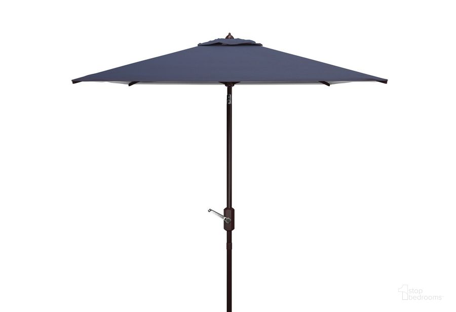 The appearance of Athens 7.5 Ft Square Crank Umbrella designed by Safavieh in the modern / contemporary interior design. This white navy piece of furniture  was selected by 1StopBedrooms from Athens Collection to add a touch of cosiness and style into your home. Sku: PAT8407A. Material: Aluminum. Product Type: Umbrella. Image1