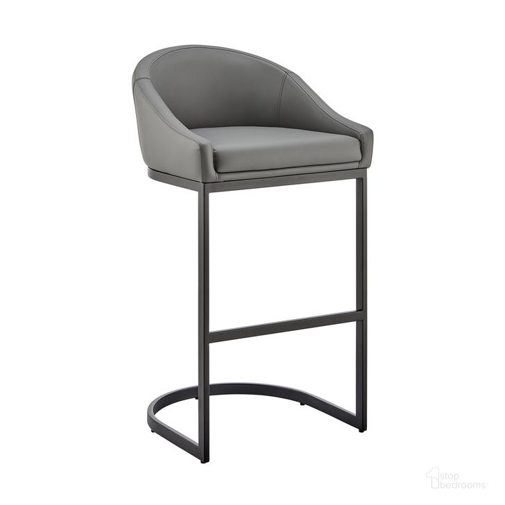 The appearance of Atherik Bar Stool In Gray designed by Armen Living in the modern / contemporary interior design. This gray piece of furniture  was selected by 1StopBedrooms from Atherik Collection to add a touch of cosiness and style into your home. Sku: 840254335820. Material: Metal. Product Type: Barstool. Image1