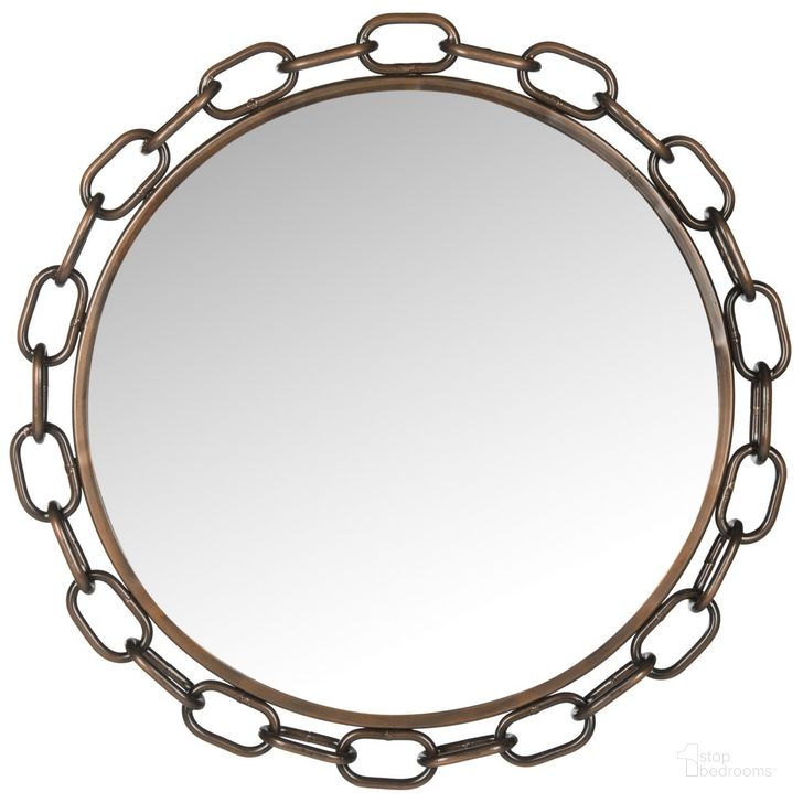 The appearance of Atlantis Chain Link Mirror designed by Safavieh in the traditional interior design. This antique copper piece of furniture  was selected by 1StopBedrooms from Safavieh MIR Collection to add a touch of cosiness and style into your home. Sku: MIR4042A. Product Type: Mirror. Image1
