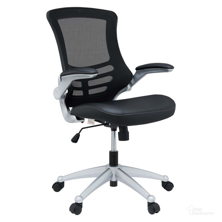 The appearance of Attainment Black Office Chair EEI-210-BLK designed by Modway in the modern / contemporary interior design. This black piece of furniture  was selected by 1StopBedrooms from Attainment Collection to add a touch of cosiness and style into your home. Sku: EEI-210-BLK. Product Type: Office Chair. Material: Plastic. Image1