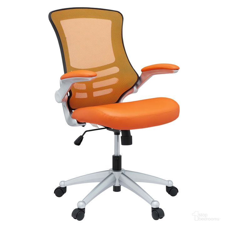 The appearance of Attainment Orange Office Chair designed by Modway in the modern / contemporary interior design. This orange piece of furniture  was selected by 1StopBedrooms from Attainment Collection to add a touch of cosiness and style into your home. Sku: EEI-210-ORA. Product Type: Office Chair. Material: Plastic. Image1