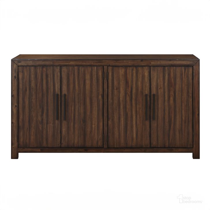 The appearance of Auburn Server In Dark Brown designed by Steve Silver in the transitional interior design. This dark brown piece of furniture  was selected by 1StopBedrooms from Auburn Collection to add a touch of cosiness and style into your home. Sku: AUB500SV. Product Type: Sideboard. Material: MDF. Image1