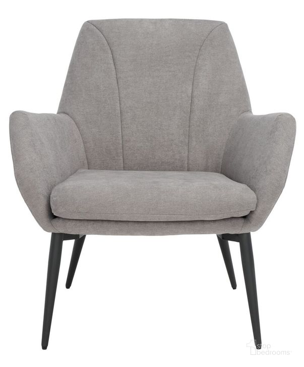 The appearance of Auggie Arm Chair in Grey designed by Safavieh in the transitional interior design. This grey piece of furniture  was selected by 1StopBedrooms from Auggie Collection to add a touch of cosiness and style into your home. Sku: ACH5104A. Material: Wood. Product Type: Accent Chair. Image1