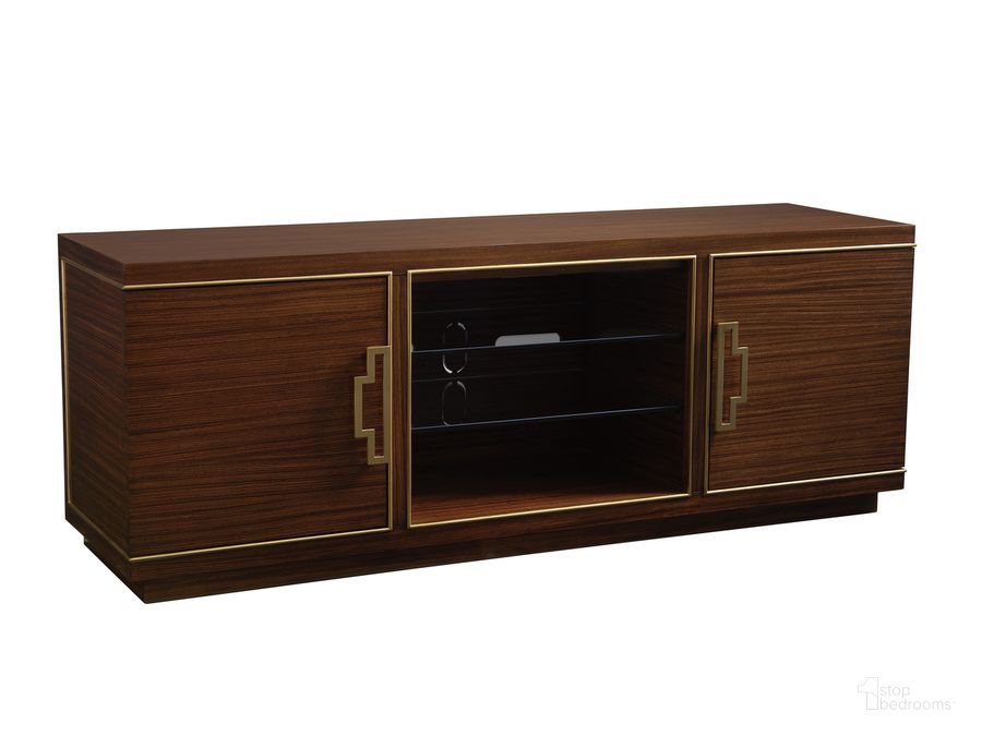 The appearance of Aventura Aria Media Console designed by Sligh in the modern / contemporary interior design. This brown piece of furniture  was selected by 1StopBedrooms from Aventura Collection to add a touch of cosiness and style into your home. Sku: 01-0195-660. Product Type: Media Console. Image1