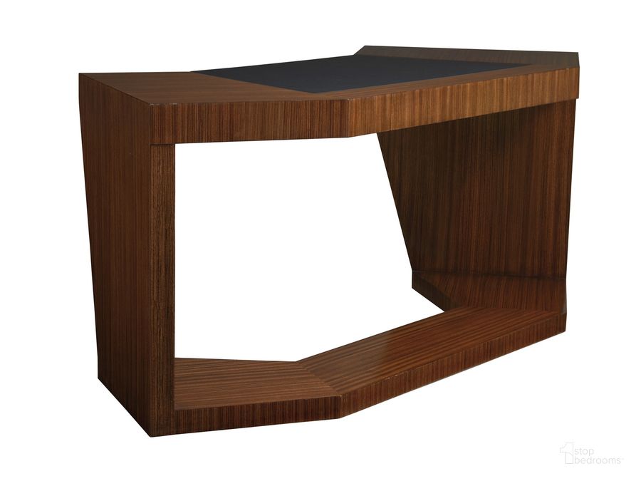 The appearance of Aventura Paragon Angled Writing Table designed by Sligh in the modern / contemporary interior design. This brown piece of furniture  was selected by 1StopBedrooms from Aventura Collection to add a touch of cosiness and style into your home. Sku: 01-0195-411. Product Type: Writing Desk. Image1