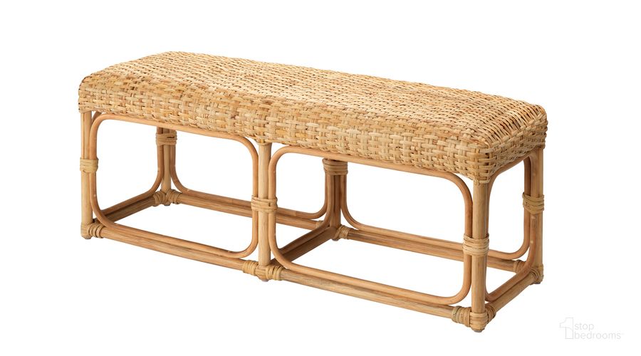 The appearance of Avery Bench In Natural Rattan designed by Jamie Young Company in the traditional interior design. This natural rattan piece of furniture  was selected by 1StopBedrooms from Avery Collection to add a touch of cosiness and style into your home. Sku: 20AVER-BENA. Product Type: Bench. Material: Rattan. Image1