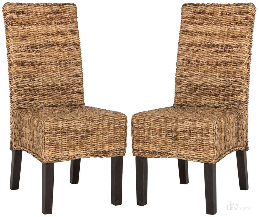 The appearance of Avita Natural Wicker Dining Chair Set of 2 designed by Safavieh in the traditional interior design. This natural piece of furniture  was selected by 1StopBedrooms from Avita Collection to add a touch of cosiness and style into your home. Sku: SEA8012A-SET2. Product Type: Dining Chair. Material: Rattan. Image1