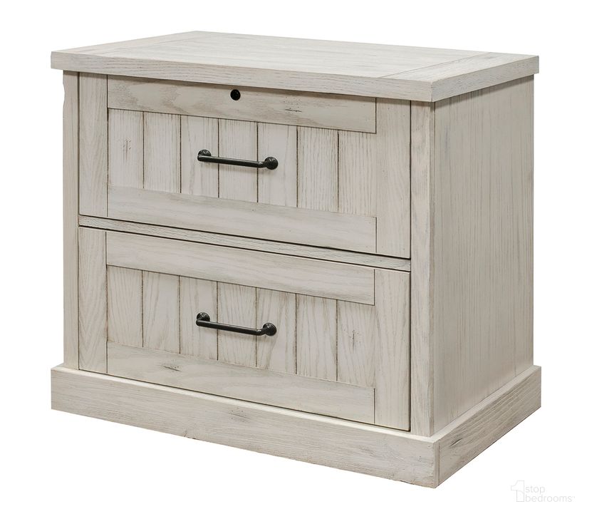 The appearance of Avondale Lateral File with Locking Legal and Letter File Drawer In White designed by Martin Furniture in the country / farmhouse interior design. This white piece of furniture  was selected by 1StopBedrooms from Avondale Collection to add a touch of cosiness and style into your home. Sku: AE450W. Material: Wood. Product Type: File Cabinet. Image1