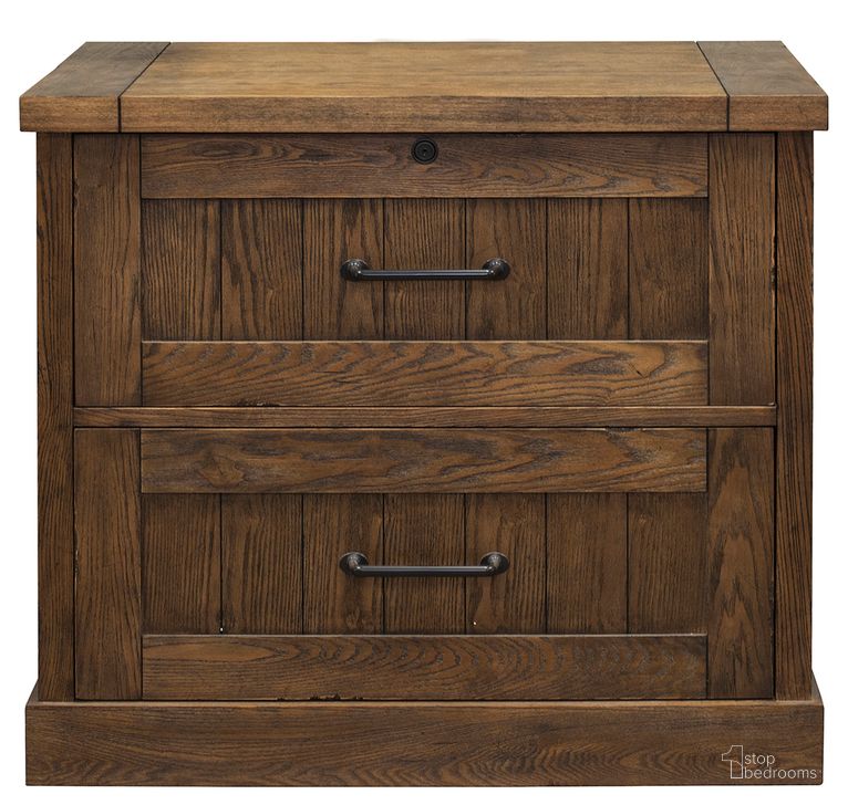 The appearance of Avondale Rustic Lateral File with Locking Legal and Letter File Drawer In Brown designed by Martin Furniture in the country / farmhouse interior design. This brown piece of furniture  was selected by 1StopBedrooms from Avondale Collection to add a touch of cosiness and style into your home. Sku: AE450. Material: Wood. Product Type: File Cabinet. Image1