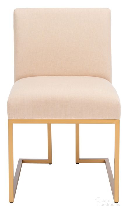 The appearance of Ayanna Side Chair Set of 2 in Beige designed by Safavieh in the modern / contemporary interior design. This beige piece of furniture  was selected by 1StopBedrooms from Ayanna Collection to add a touch of cosiness and style into your home. Sku: ACH6206A-SET2. Material: Wood. Product Type: Side Chair. Image1