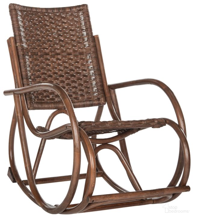 The appearance of Bali Brown Rocking Chair designed by Safavieh in the modern / contemporary interior design. This brown piece of furniture  was selected by 1StopBedrooms from Bali Collection to add a touch of cosiness and style into your home. Sku: SEA8035B. Product Type: Living Room Chair. Material: Rattan. Image1