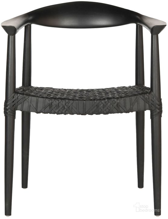 The appearance of Bandelier Black Arm Chair designed by Safavieh in the modern / contemporary interior design. This black piece of furniture  was selected by 1StopBedrooms from Otto Collection to add a touch of cosiness and style into your home. Sku: FOX1003B. Material: Wood. Product Type: Arm Chair. Image1