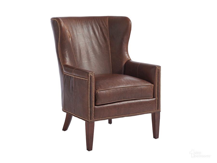 The appearance of Barclay Butera Avery Leather Wing Chair designed by Barclay Butera in the transitional interior design. This  piece of furniture  was selected by 1StopBedrooms from Barclay Butera Collection to add a touch of cosiness and style into your home. Sku: 01-5530-11-LL-40. Material: Leather. Product Type: Accent Chair. Image1