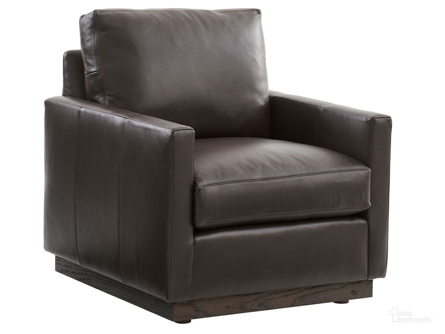 The appearance of Barclay Butera Meadow View Leather Swivel Chair designed by Barclay Butera in the transitional interior design. This  piece of furniture  was selected by 1StopBedrooms from Barclay Butera Collection to add a touch of cosiness and style into your home. Sku: 01-5165-11SW-LL-40. Material: Leather. Product Type: Accent Chair. Image1