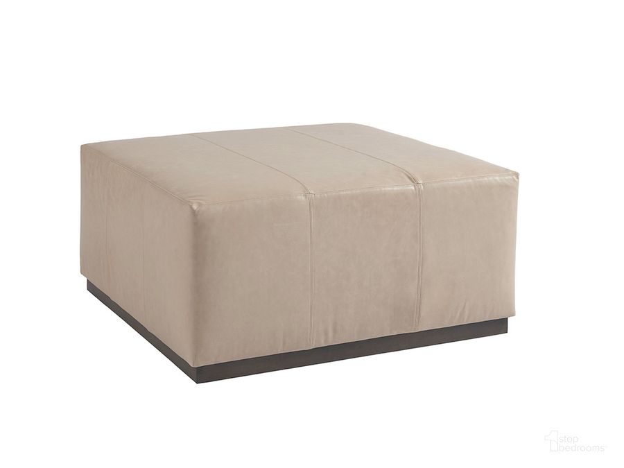 The appearance of Barclay Butera Upholstery Clayton Leather Cocktail Ottoman designed by Barclay Butera in the transitional interior design. This  piece of furniture  was selected by 1StopBedrooms from  to add a touch of cosiness and style into your home. Sku: 01-5455-46-LL-40. Material: Leather. Product Type: Ottoman. Image1