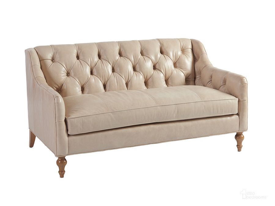 The appearance of Barclay Butera Upholstery Hyland Park Leather Settee designed by Barclay Butera in the transitional interior design. This  piece of furniture  was selected by 1StopBedrooms from  to add a touch of cosiness and style into your home. Sku: 01-5412-23-LL-40. Material: Leather. Product Type: Settee. Image1