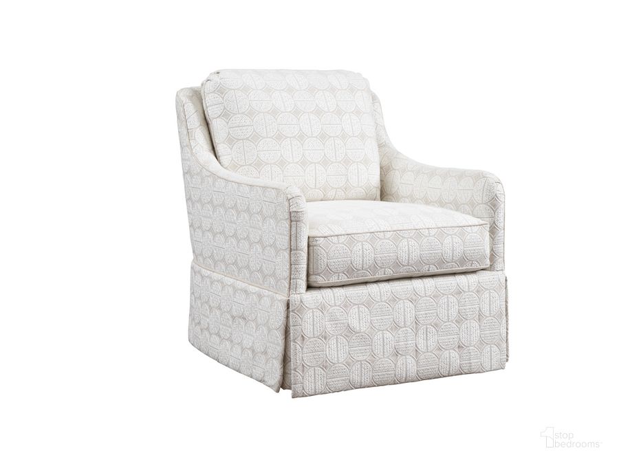 The appearance of Barclay Butera Upholstery Salt Creek Swivel Chair 01-5532-11SW-41 designed by Barclay Butera in the transitional interior design. This  piece of furniture  was selected by 1StopBedrooms from Barclay Butera Collection to add a touch of cosiness and style into your home. Sku: 01-5532-11SW-41. Product Type: Swivel Chair. Image1