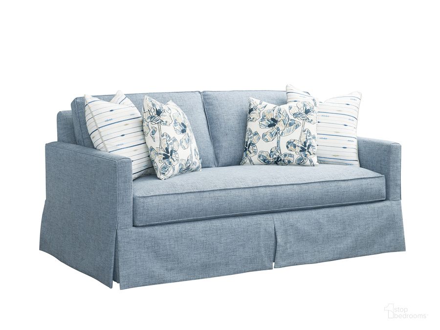 The appearance of Barclay Butera Upholstery Sandpiper Demi Sofa designed by Barclay Butera in the transitional interior design. This teal piece of furniture  was selected by 1StopBedrooms from Barclay Butera Collection to add a touch of cosiness and style into your home. Sku: 01-5136-31-40. Product Type: Sofa. Image1