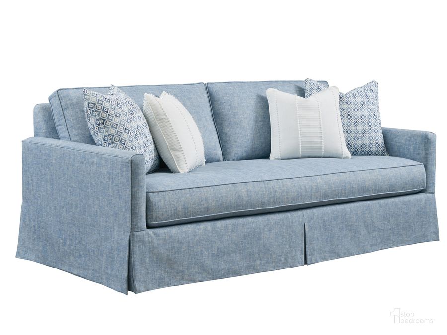 The appearance of Barclay Butera Upholstery Sandpiper Sofa designed by Barclay Butera in the transitional interior design. This teal piece of furniture  was selected by 1StopBedrooms from Barclay Butera Collection to add a touch of cosiness and style into your home. Sku: 01-5136-33-40. Product Type: Sofa. Image1