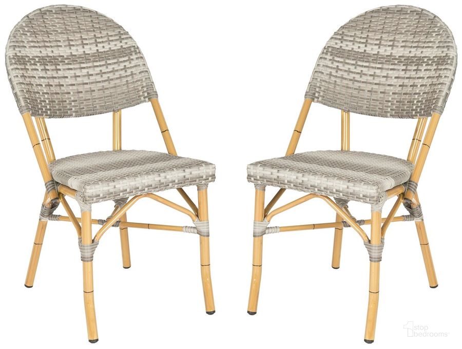 The appearance of Barrow Grey Stacking Indoor/Outdoor Side Chair Set of 2 FOX5203B designed by Safavieh in the coastal interior design. This grey piece of furniture  was selected by 1StopBedrooms from Barrow Collection to add a touch of cosiness and style into your home. Sku: FOX5203B-SET2. Material: Aluminum. Product Type: Side Chair. Image1