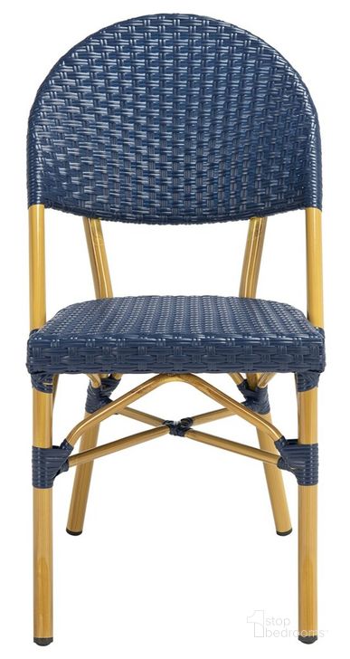 The appearance of Barrow Indoor-Outdoor Side Chair Set of 2 in Navy designed by Safavieh in the coastal interior design. This navy piece of furniture  was selected by 1StopBedrooms from Barrow Collection to add a touch of cosiness and style into your home. Sku: FOX5203D-SET2. Material: Rattan. Product Type: Outdoor Dining Chair. Image1