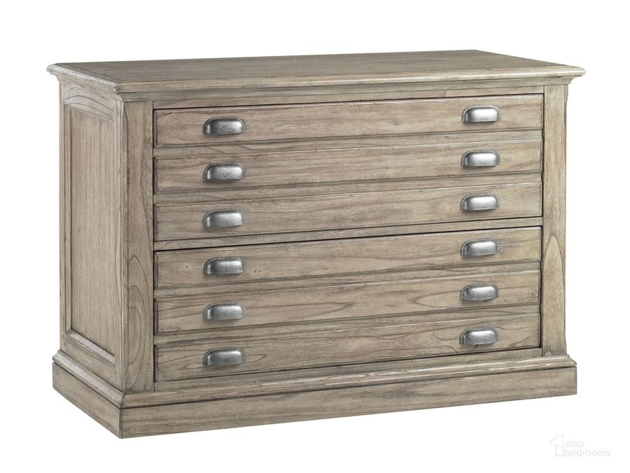 The appearance of Barton Creek Driftwood Patina Johnson File Chest designed by Sligh in the transitional interior design. This brown piece of furniture  was selected by 1StopBedrooms from Barton Creek Collection to add a touch of cosiness and style into your home. Sku: 04-300BA-450. Material: Wood. Product Type: Filing Cabinets and Storage. Image1