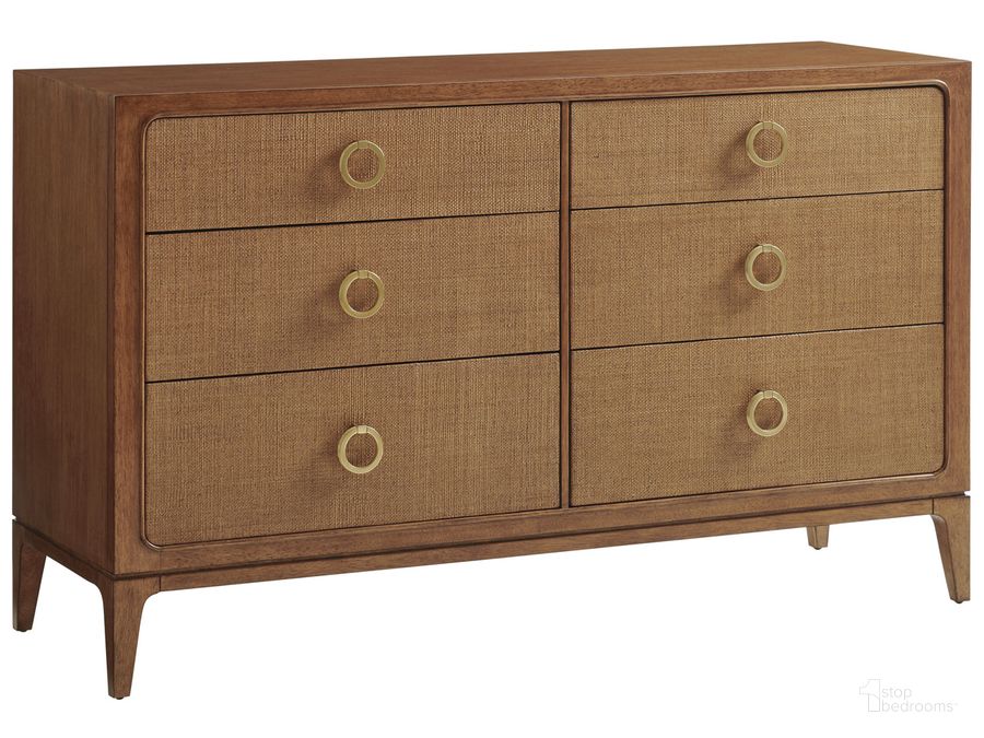 The appearance of Beckett Double Dresser designed by Tommy Bahama in the modern / contemporary interior design. This copper piece of furniture  was selected by 1StopBedrooms from Palm Desert Collection to add a touch of cosiness and style into your home. Sku: 01-0575-222. Product Type: Dresser. Image1