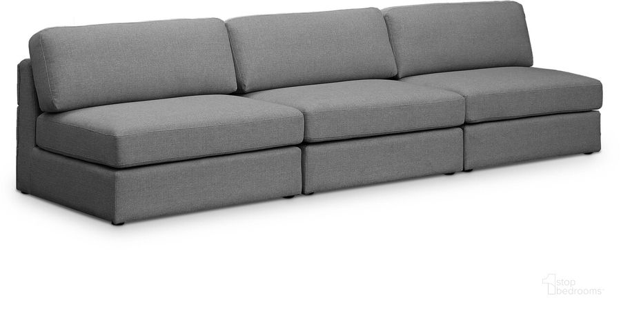 The appearance of Beckham Durable Linen Textured Fabric Modular Sofa In Grey designed by Meridian in the modern / contemporary interior design. This grey linen piece of furniture  was selected by 1StopBedrooms from Beckham Collection to add a touch of cosiness and style into your home. Sku: 681Grey-S114B-1;681Grey-S114B-2;681Grey-S114B-3. Material: Wood. Product Type: Sofa. Image1