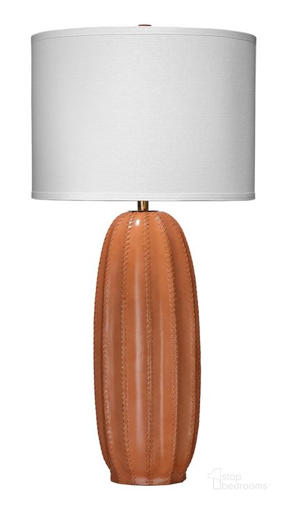 The appearance of Beckham Table Lamp In Tan designed by Jamie Young Company in the traditional interior design. This tan piece of furniture  was selected by 1StopBedrooms from Beckham Collection to add a touch of cosiness and style into your home. Sku: 1BECK-TLCA. Material: Leather. Product Type: Table Lamp. Image1