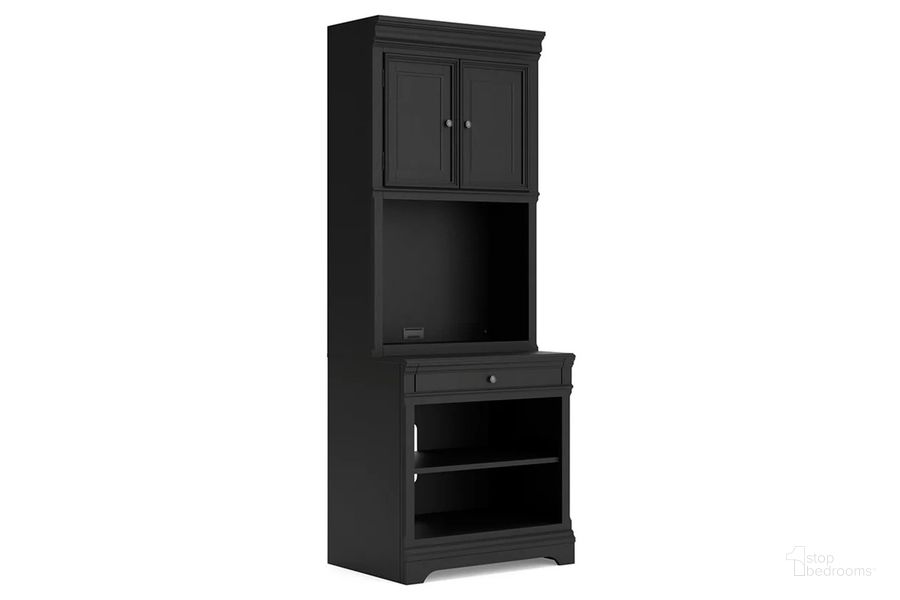 The appearance of Beckincreek Bookcase In Black designed by Signature Design by Ashley in the traditional interior design. This black piece of furniture  was selected by 1StopBedrooms from Beckincreek Collection to add a touch of cosiness and style into your home. Sku: H778-41B;H778-41T. Product Type: Bookcase. Image1