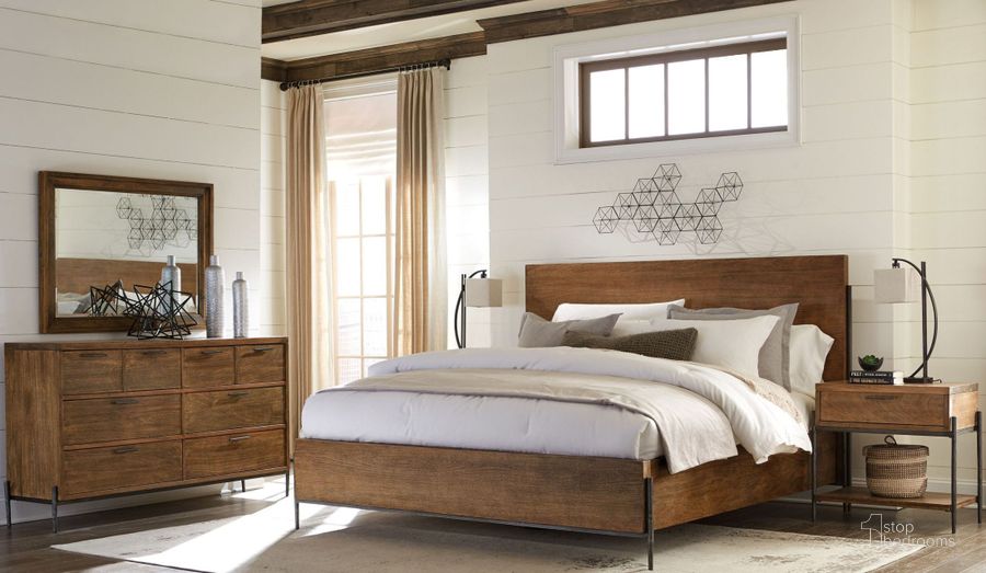The appearance of Bedford Park Brown and Gray Panel Bedroom Set designed by Hekman in the transitional interior design. This brown piece of furniture  was selected by 1StopBedrooms from Bedford Park Collection to add a touch of cosiness and style into your home. Sku: 23765F;23765H;23765R;23764. Material: Wood. Product Type: Bedroom Set. Bed Size: Queen. Image1