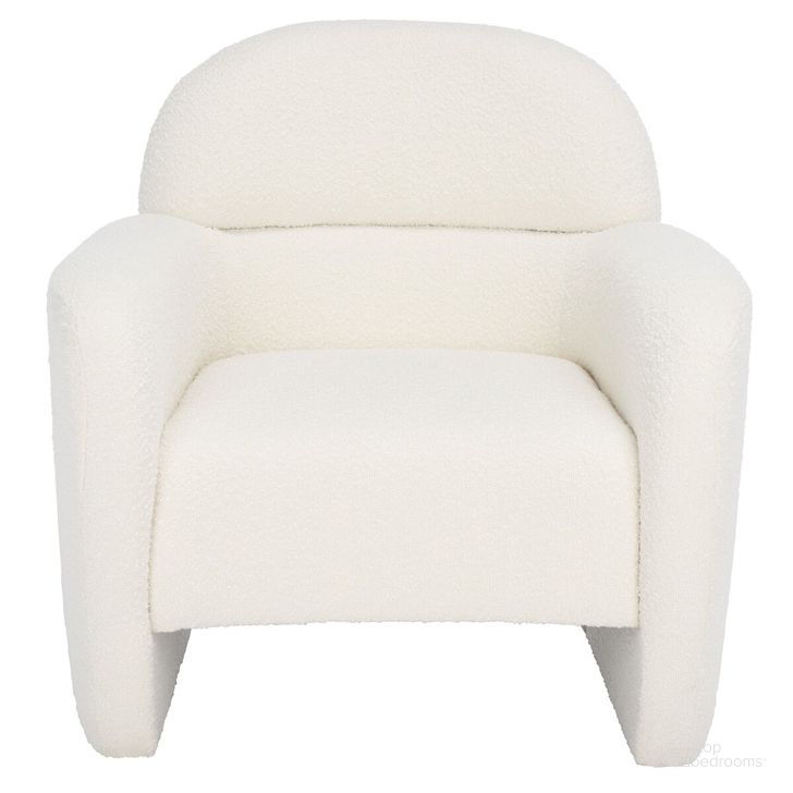 The appearance of Bellamaria Boucle Accent Chair In Ivory designed by Safavieh Couture in the modern / contemporary interior design. This ivory piece of furniture  was selected by 1StopBedrooms from Bellamaria Collection to add a touch of cosiness and style into your home. Sku: SFV5047A. Product Type: Accent Chair. Material: Plywood. Image1