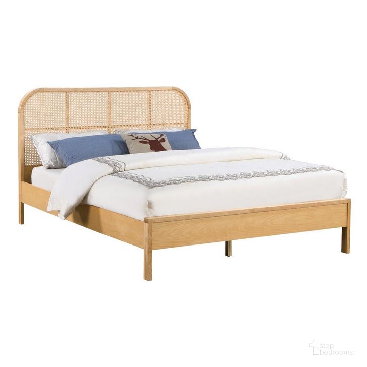 The appearance of Belmont Rattan Wood California King Platform Bed In Brown designed by Best Master Furniture in the country / farmhouse interior design. This brown piece of furniture  was selected by 1StopBedrooms from Belmont Collection to add a touch of cosiness and style into your home. Sku: B1950OCK. Bed Type: Platform Bed. Material: Wood. Product Type: Platform Bed. Bed Size: California King. Image1
