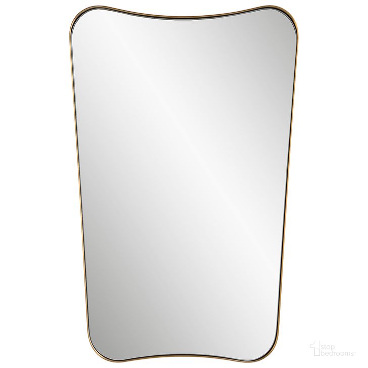 The appearance of Belvoir Mirror In Brass designed by Uttermost in the modern / contemporary interior design. This brass piece of furniture  was selected by 1StopBedrooms from Belvoir Collection to add a touch of cosiness and style into your home. Sku: 09787. Material: MDF. Product Type: Accent Mirror. Image1