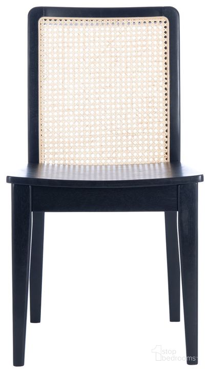 The appearance of Benicio Rattan Dining Chair Set of 2 in Black and Natural designed by Safavieh in the coastal interior design. This black and natural piece of furniture  was selected by 1StopBedrooms from Benicio Collection to add a touch of cosiness and style into your home. Sku: DCH1005C-SET2. Material: Wood. Product Type: Dining Chair. Image1
