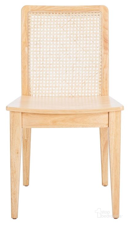 The appearance of Benicio Rattan Dining Chair Set of 2 in Natural and Natural designed by Safavieh in the coastal interior design. This natural and natural piece of furniture  was selected by 1StopBedrooms from Benicio Collection to add a touch of cosiness and style into your home. Sku: DCH1005D-SET2. Material: Wood. Product Type: Dining Chair. Image1