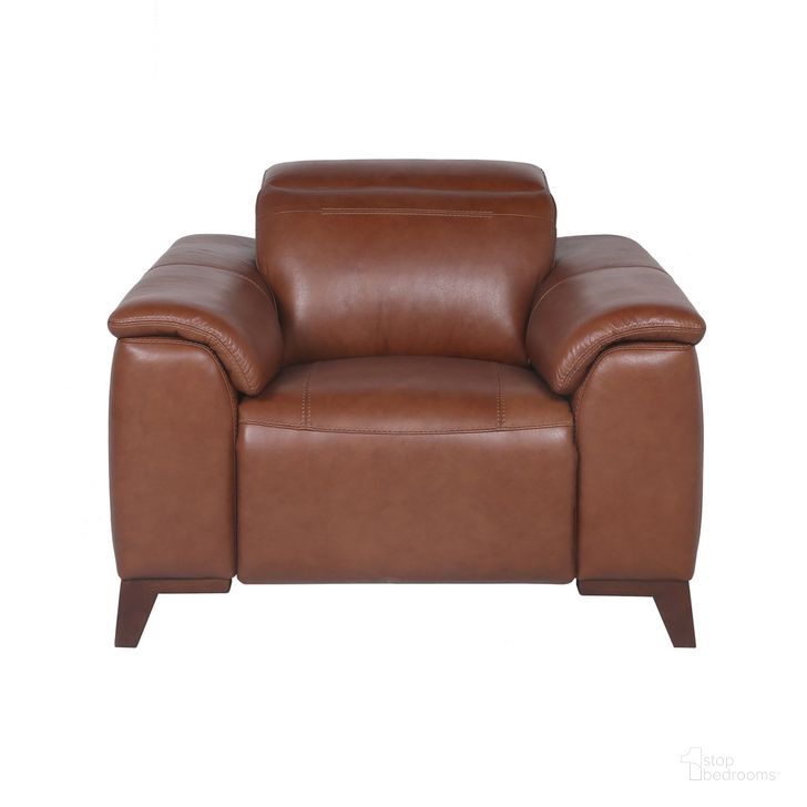 The appearance of Bergamo Power Recliner In Brown designed by Steve Silver in the  interior design. This brown piece of furniture  was selected by 1StopBedrooms from Bergamo Collection to add a touch of cosiness and style into your home. Sku: BM950R. Product Type: Recliner. Material: Plywood. Image1